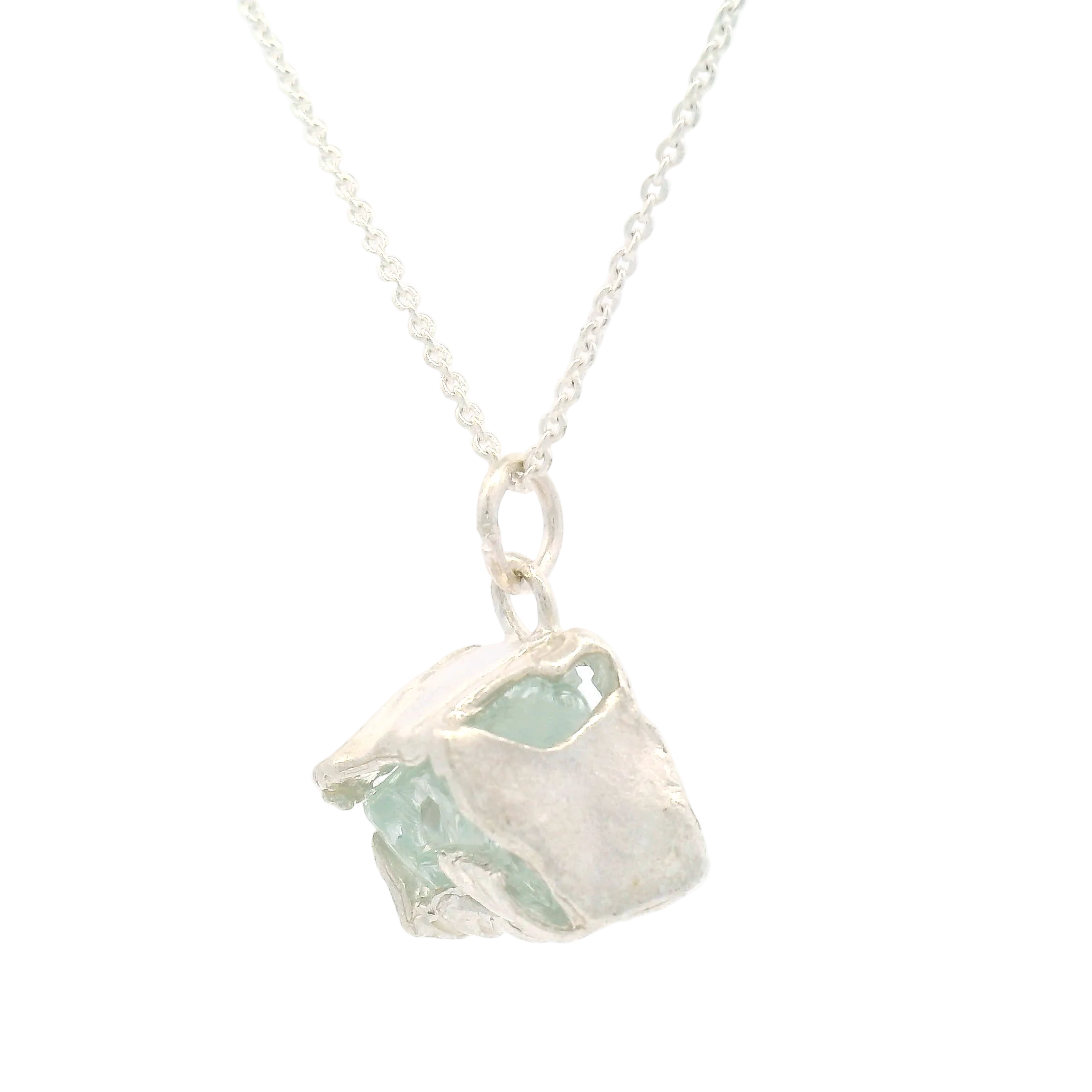 Silver Bus Stop Glass Pendant 18", view 3